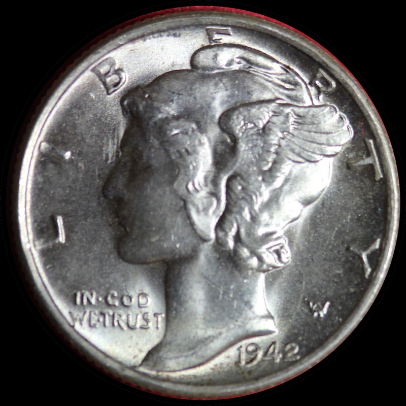 1942-S-Mercury-Dime-For-Grading.