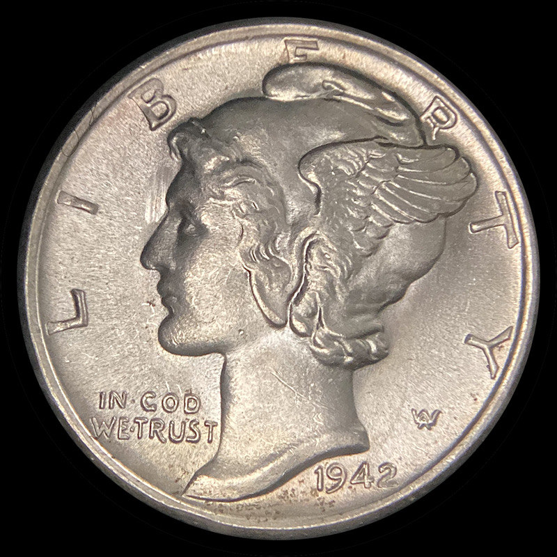 1942-S-Mercury-Dime-For-Grading.