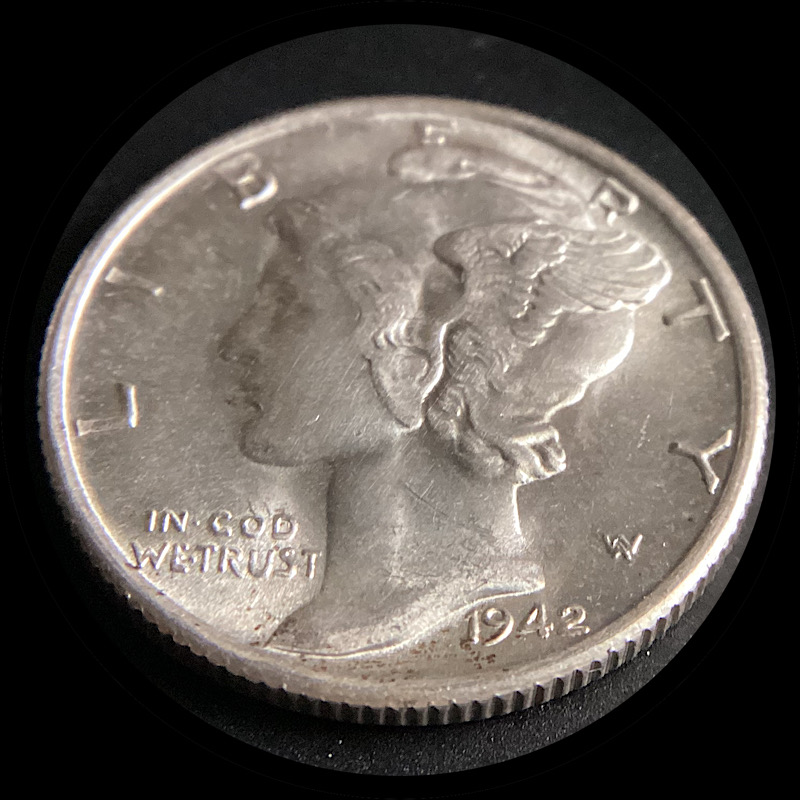 1942-S-Mercury-Dime-For-Grading.