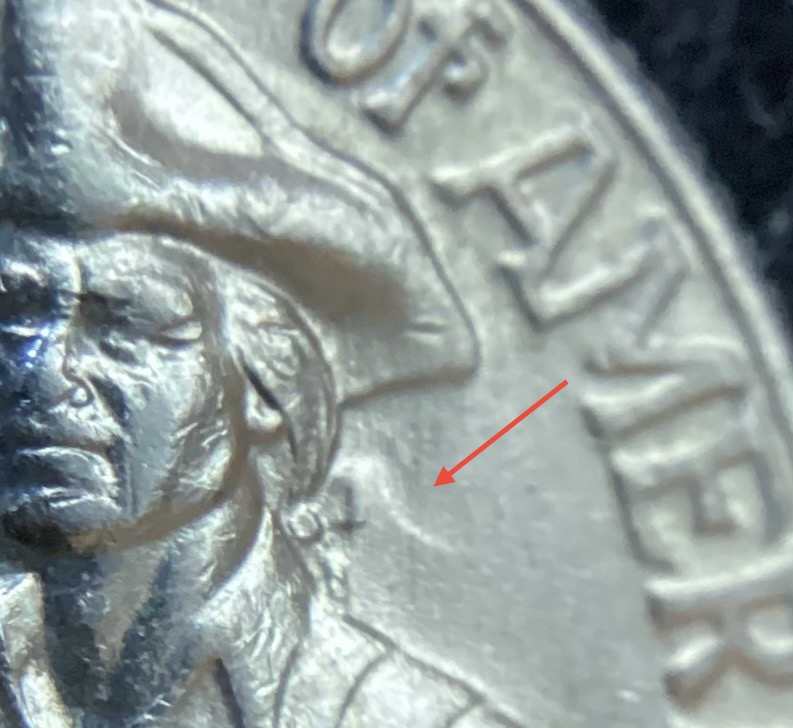 1976-Bicentennial-Quarter-With-Abraded-Die-Clash.