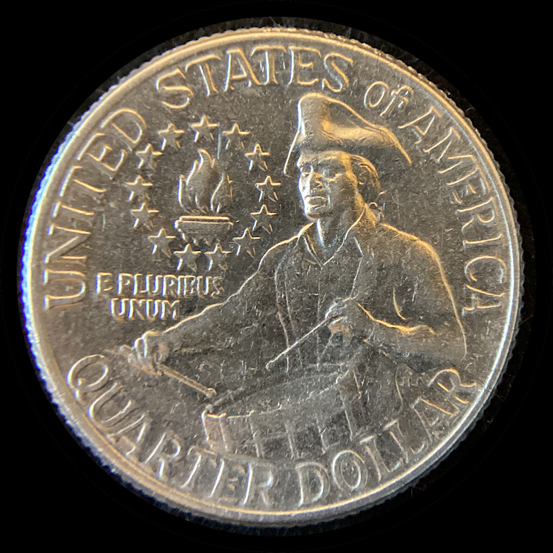 1976-Bicentennial-Quarter-With-Abraded-Die-Clash.