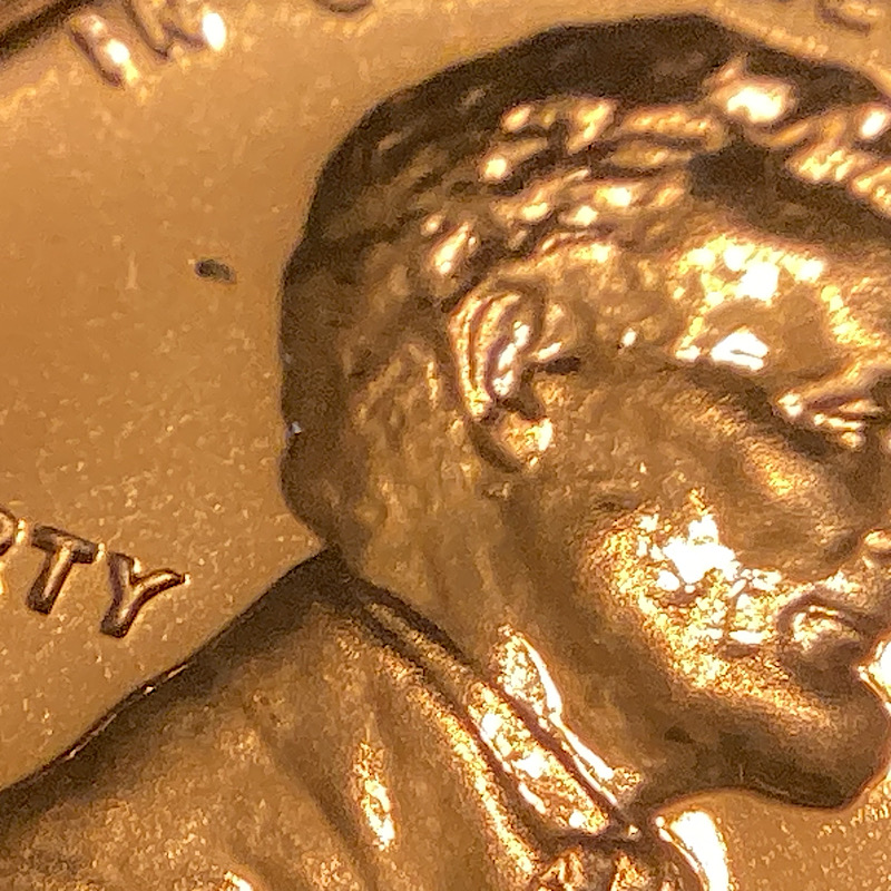 1962-Proof-Cent-With-Anomaly.-Gouge?-Clash?-Hubbed-In-Debris?