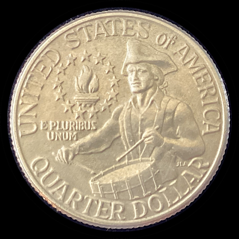 1976-D-Bicentennial-Quarter-With-Collar-Clash-And-Odd-Deformed-Reeds?