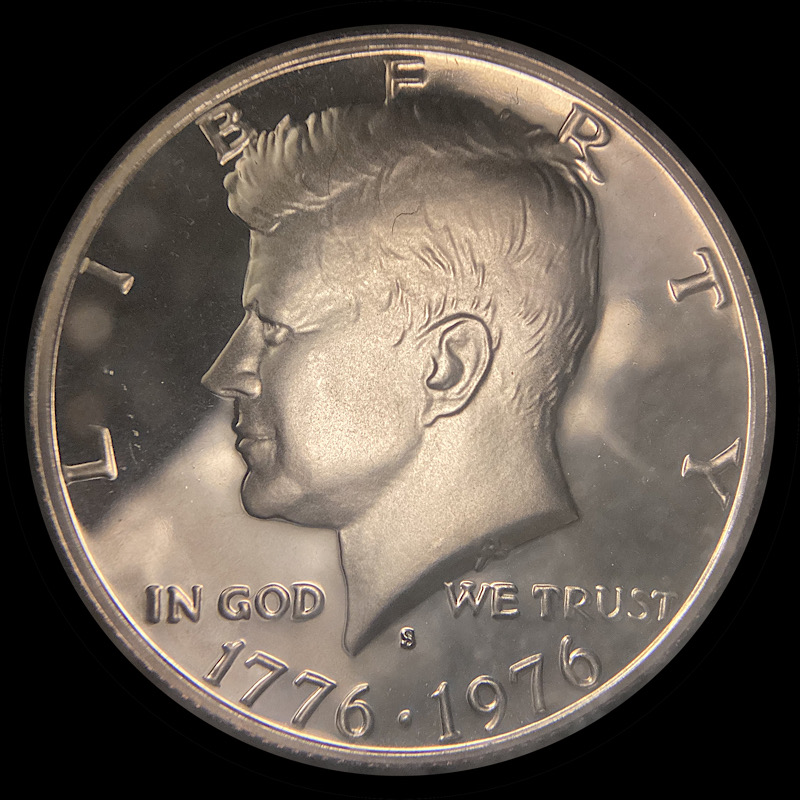 1976-S-Kennedy-Bicentennial-Proof:-Strike-Through-Or-Scratch?