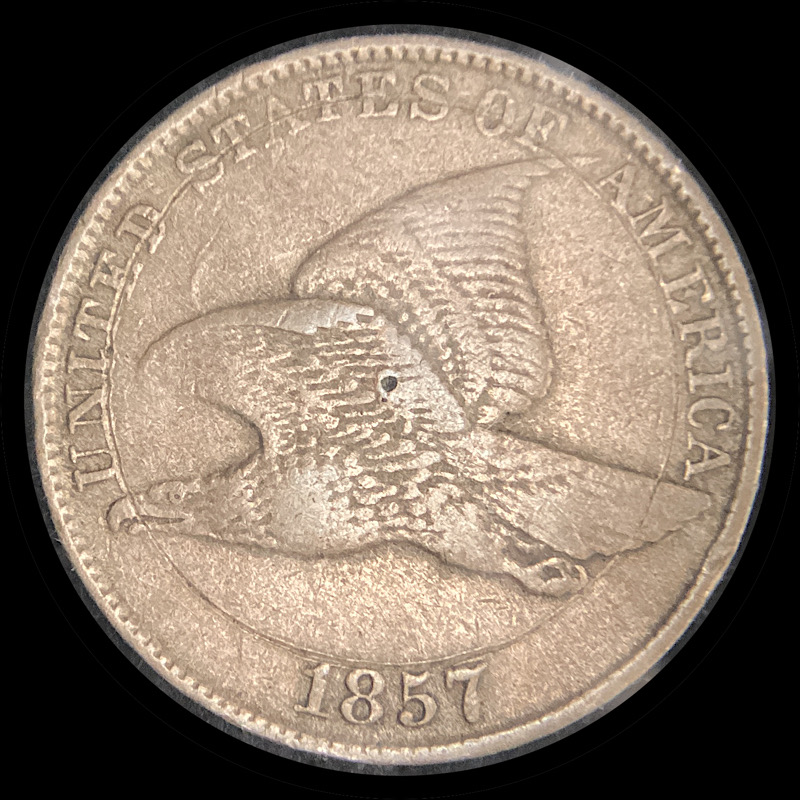 Yet-Another-1857-Flying-Eagle-Cent,-Mule-Clash-With-Quarter-Snow-8-FS-901.
