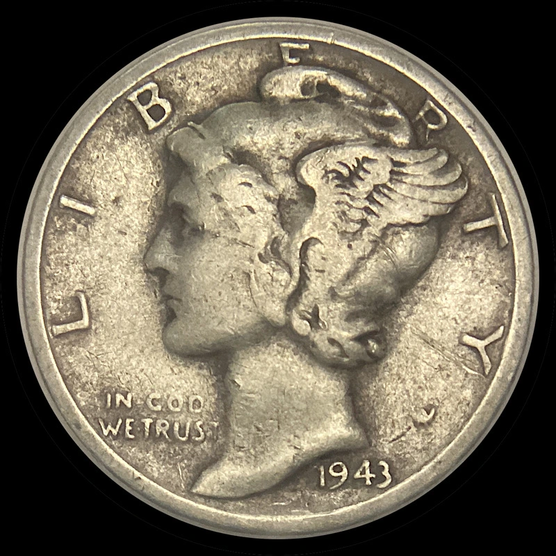 Circulated-1943-S/S-Mercury-Dime-FS-501-For-Reference.