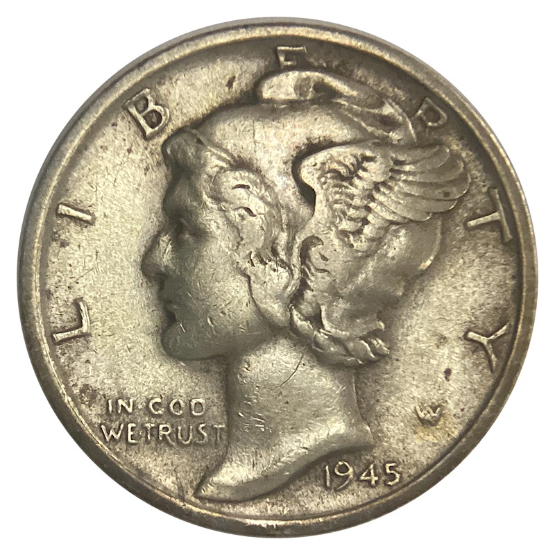 Circulated-1945-S-Mercury-Dime,-Inverted-Mint-Mark-FS-504.