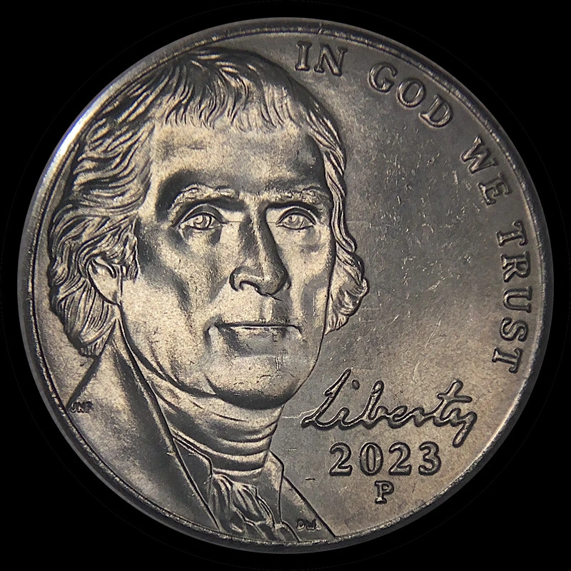 2023-P-Jefferson-Nickel,-Strong-Die-Clash.