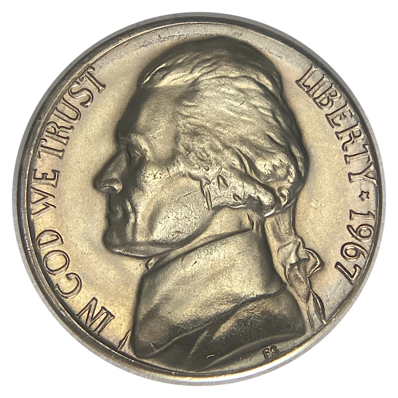 1967-Nickel,-Weirdly-Warped-Rim.-Tilted-Strike?-Tapered-Planchet?
