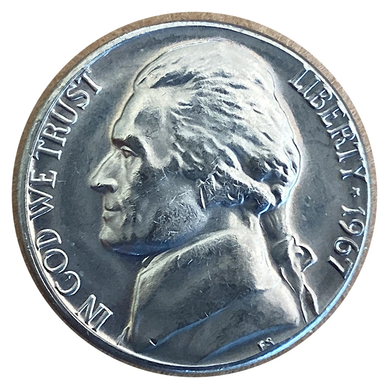 1967-Nickel,-Weirdly-Warped-Rim.-Tilted-Strike?-Tapered-Planchet?