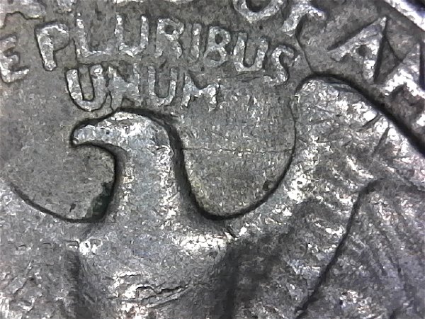 1983-P-Quarter-Several-Die-Cracks-On-Reverse