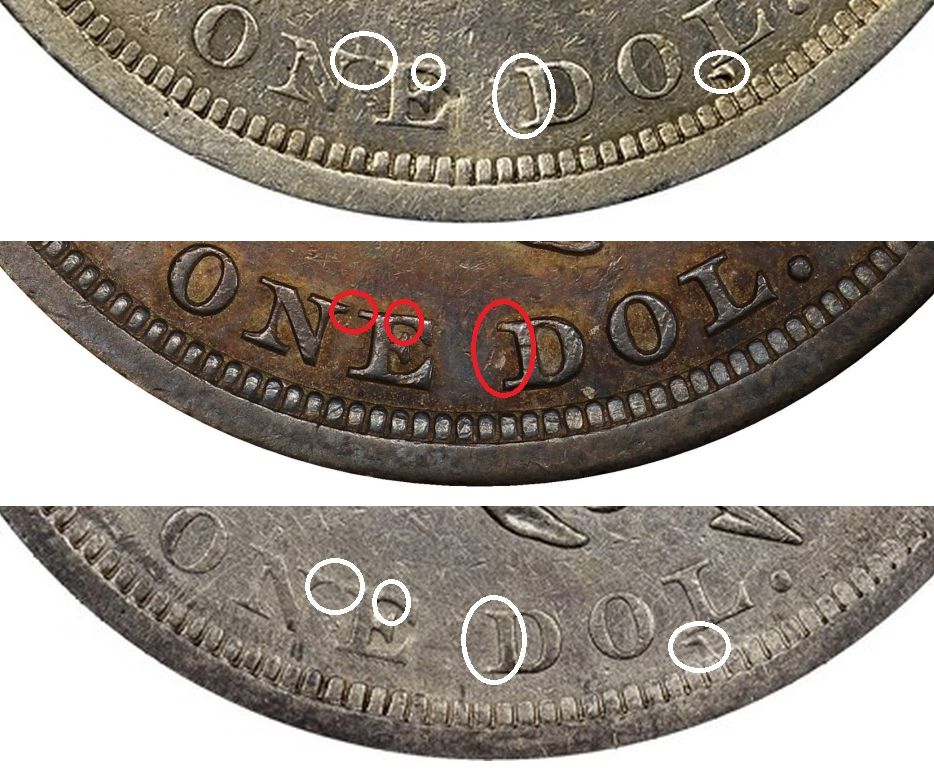 Counterfeit-Detection:-1841-Seated-Liberty-Dollar