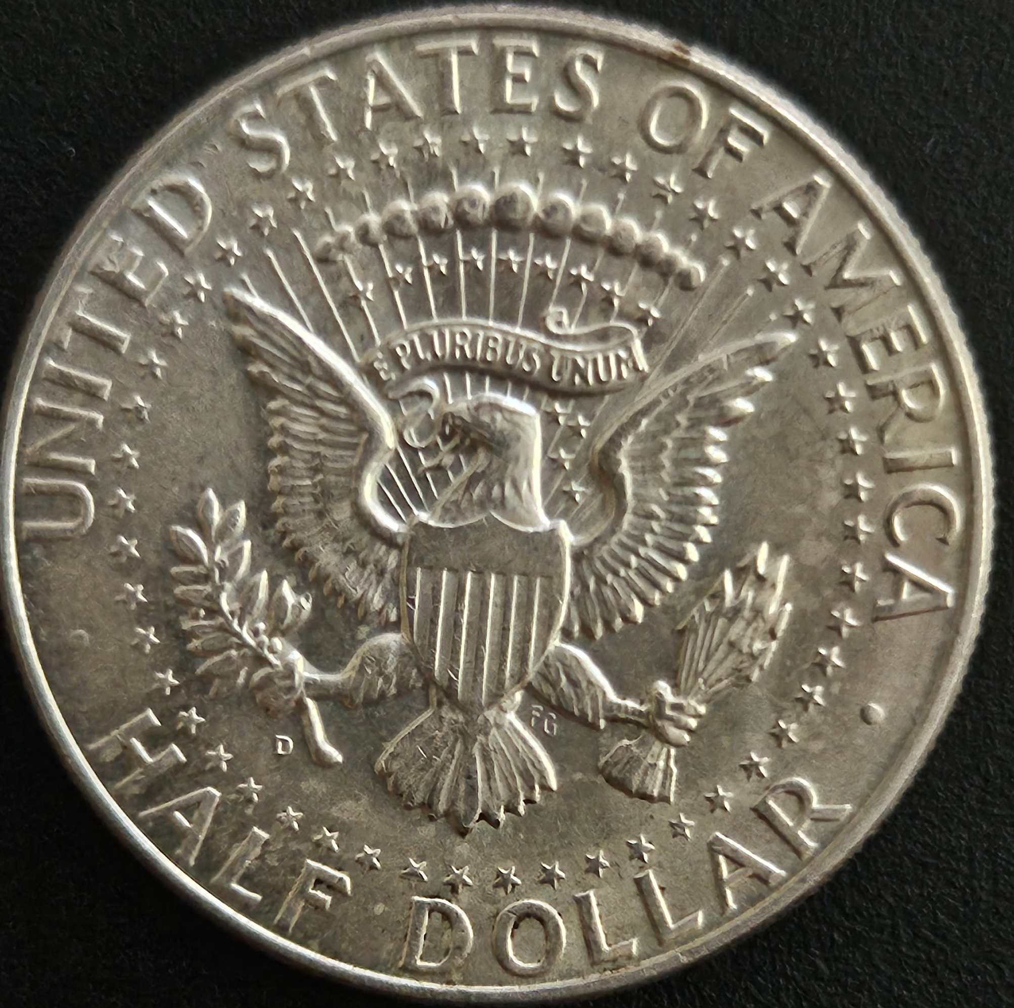 1964-Kennedy-Half-With-Three-Marks-Behind-Ear-And-One-Infront-Of-Ear