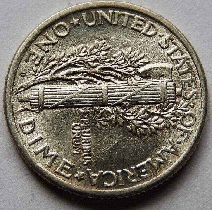 1917-D-Mercury-Dime.--Atypical-?-Die-Clash-Obverse/Revere-Harder-To-See