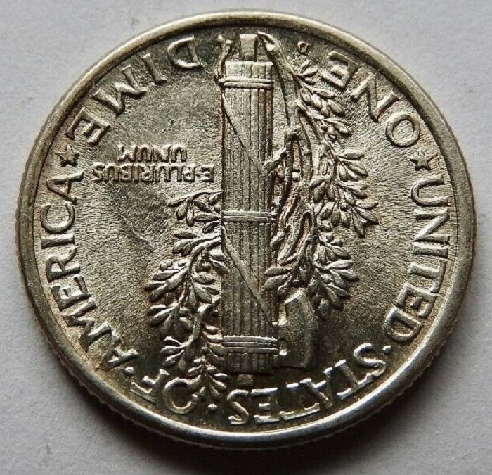 1917-D-Mercury-Dime.--Atypical-?-Die-Clash-Obverse/Revere-Harder-To-See