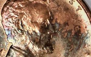 1909-VDB-Penny.--Toning-Or-Stain?