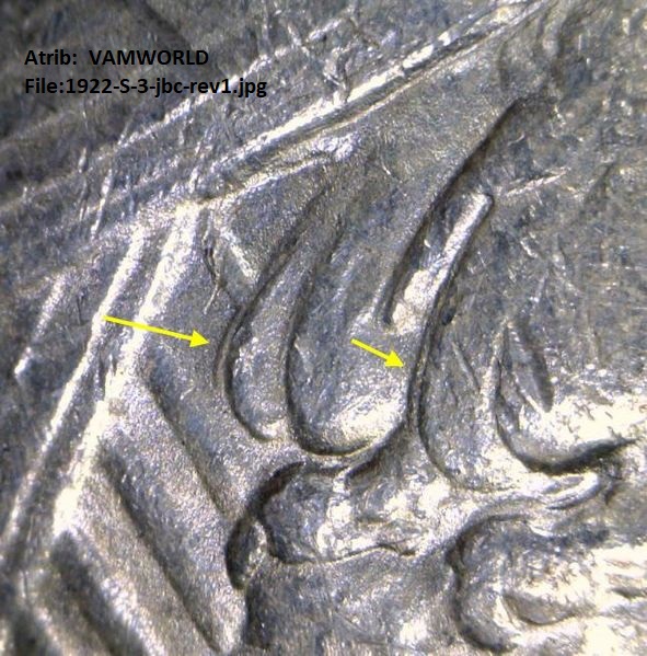 1922-S-Peace-Dollar-/-VAM-3-Tripled--Reverse-Verify
