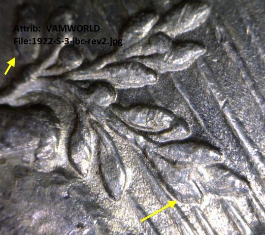 1922-S-Peace-Dollar-/-VAM-3-Tripled--Reverse-Verify