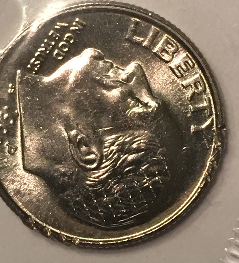 1998-P-Roosevelt-Dime-In-Cello.--Mint-Error/Damage?