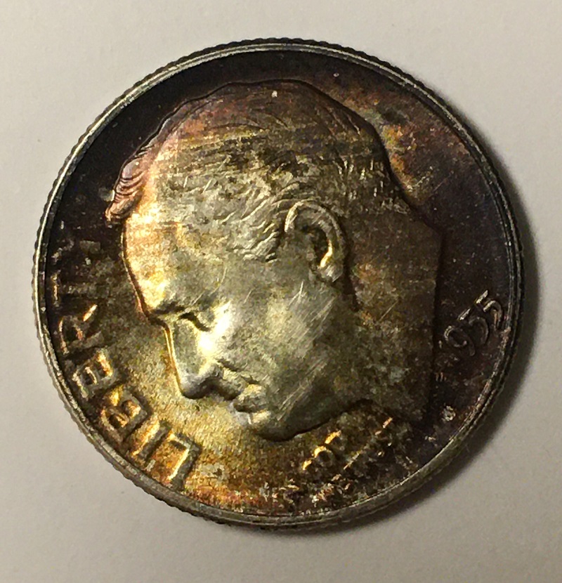 1955-S-Roosevelt-Dime.--Toned.--Grade-Worthy?