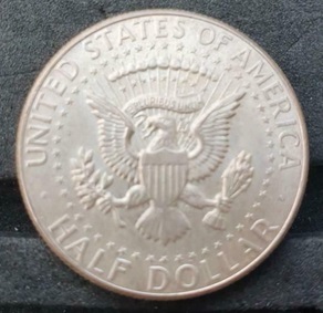 Weird-Kennedy-Half-Dollar-With-Double-Reverse-And-No-Obverse