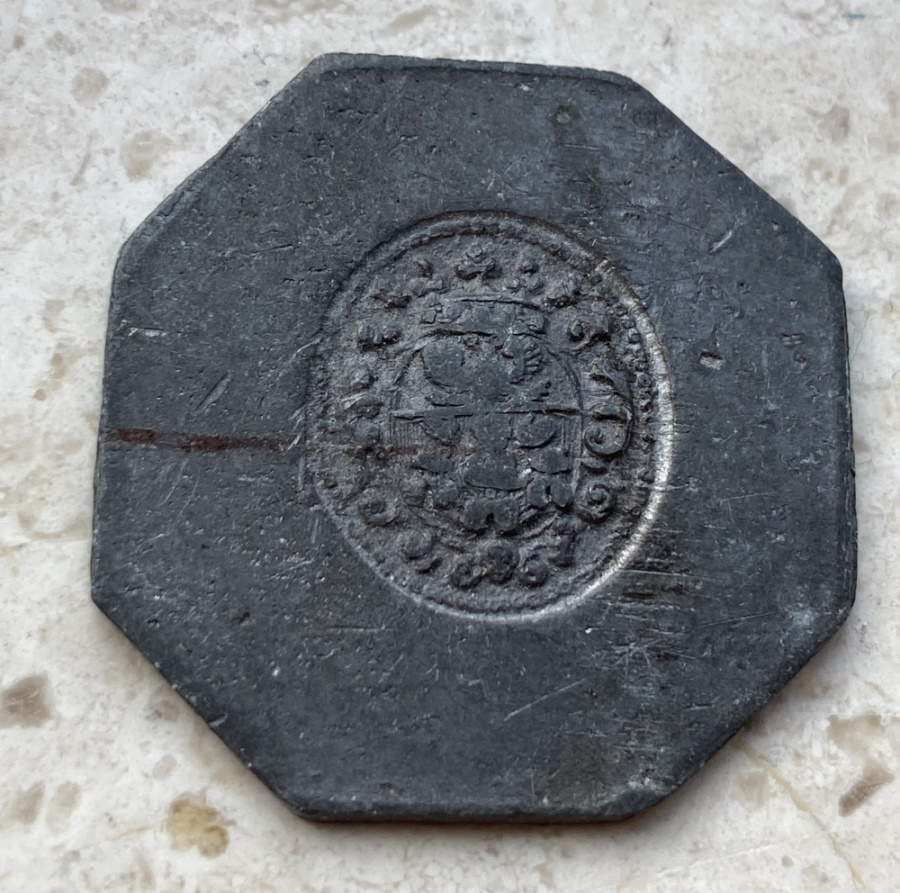 2-Unknown-Stamped-Tin/Lead-Coins-Or-Tokens