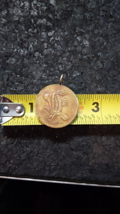 Please-Help-Identify-2-Sided-Pedant-Medallion-Freedom-Eagle-Id:-Unknown-Patriotic-Token