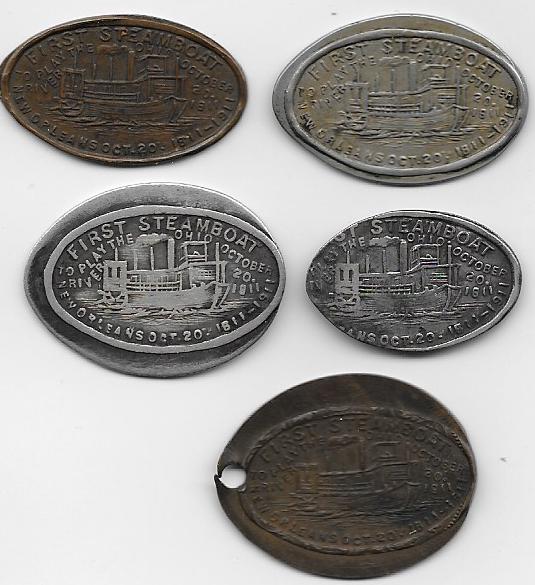 Elongated-Coins-Celebrating-The-First-Steamboat-Of-1911