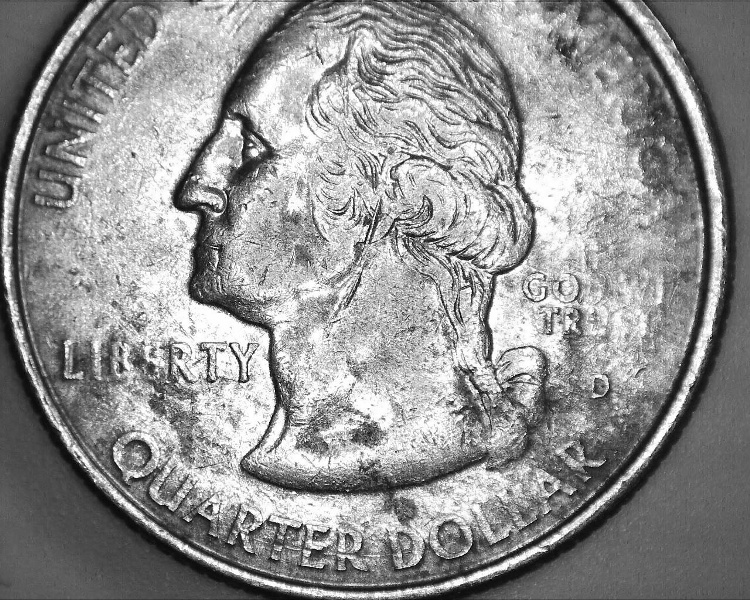 1999-D-Pennsylvania-State-Qtr;-Strike-Thru?-/-Damaged?-/-Die-Adjust?