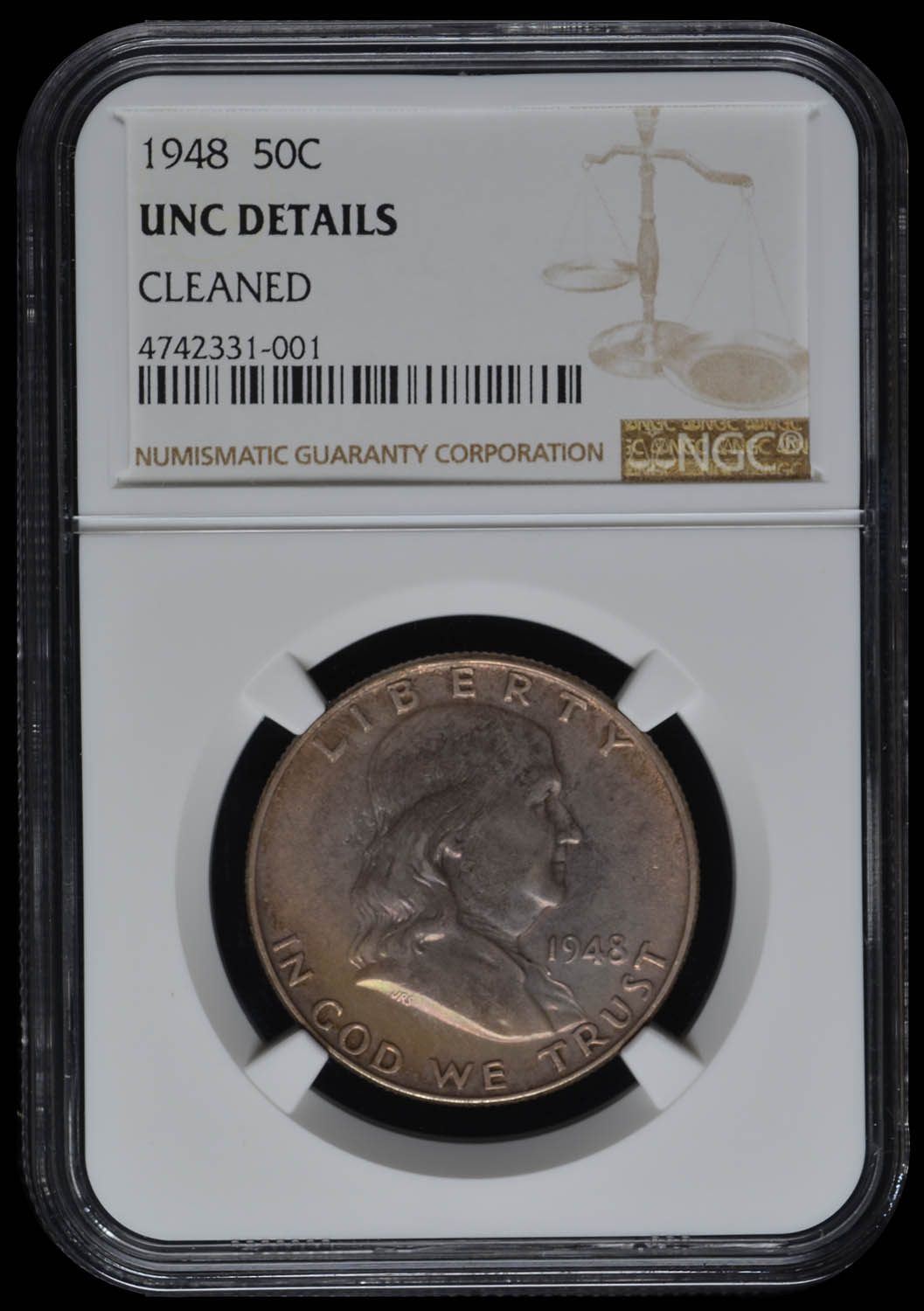 1948-P-Franklin-Half---Toning-A-Favorite-Of-Mine-Enjoy!