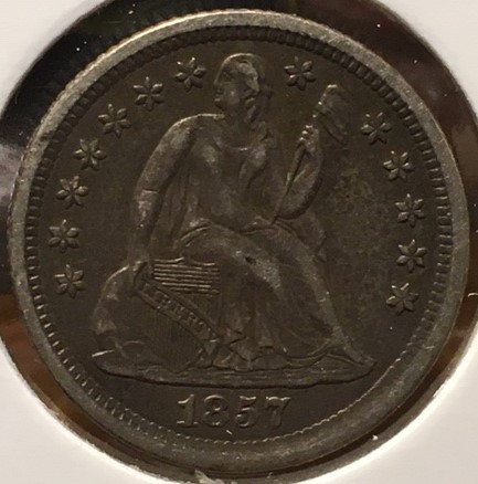 1857-O-Seated-Liberty-Dime