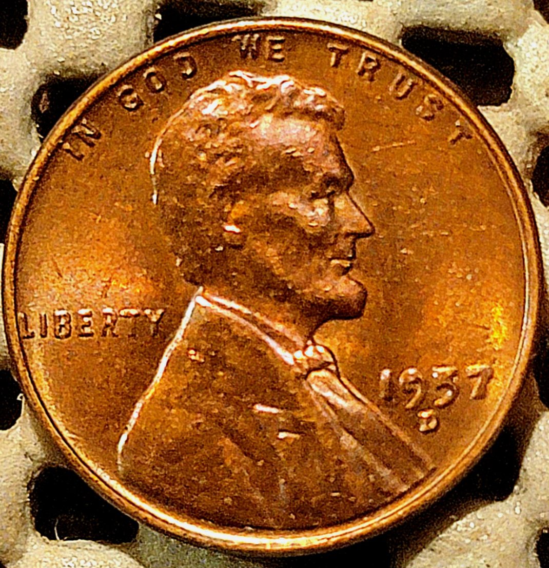 1957-D-Lincoln-Wheat-Cent---Is-This-Toning-Artificial?