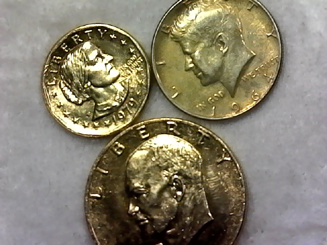1964-Kennedy-Half-Dollars-Gold-Toned!