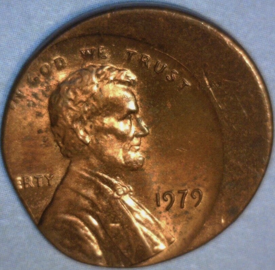 Help-With-1979-P-Lincoln-Cent-Struck-Through,-Planchet-Error,-Or?-Off-Center