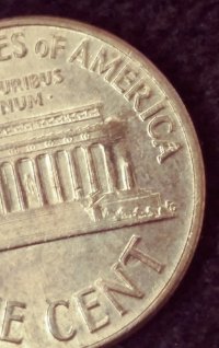 1959-Lincoln-Memorial-Cent---Reverse-Column-Missing