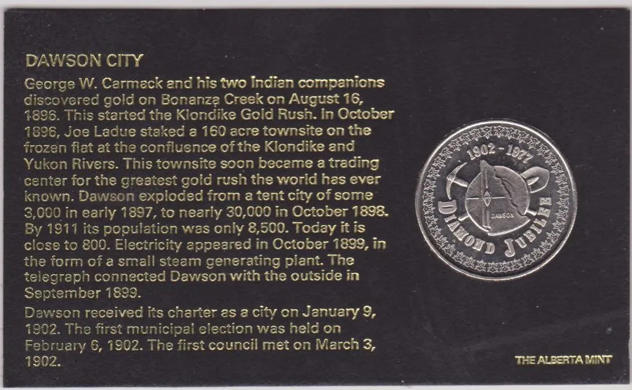 1977-Dawson-City-Token-And-Story.
