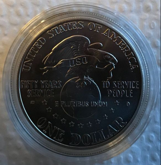 1991-Uso-50th-Anniversary-Commemorative-Silver-Dollar