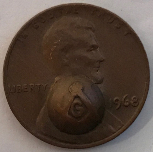 Masonic-Tokens,-Coins-And-Counter-Stamped-Pennies