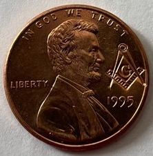 Masonic-Tokens,-Coins-And-Counter-Stamped-Pennies