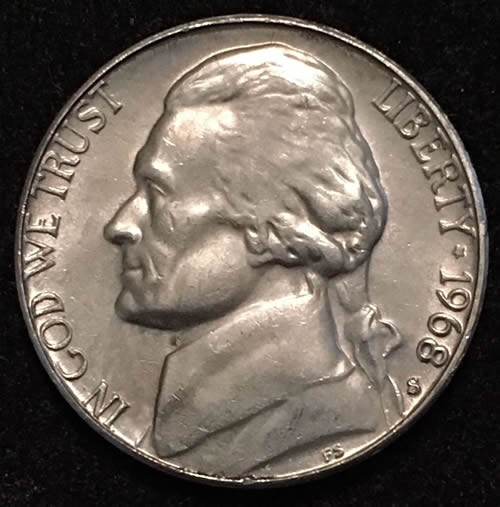 1968-S-Jefferson-Nickel---Tilted-Mint-Mark--Common?