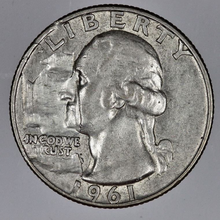 1961-D-Washington-Quarter-Massive-Obverse-Lamination-Or-Struck-Thru?