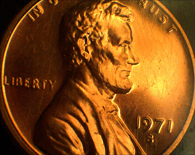 1971-S-Proof-Cent-With-Facial-Lines,-Re-Engraved-Or-Part-Of-Design?