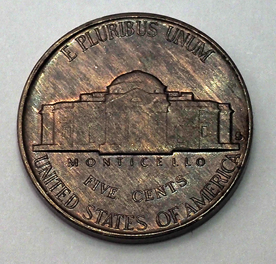 1954-S-Nickel-With-Light-And-Dark-Bands-:-Improper-Alloy-Mix