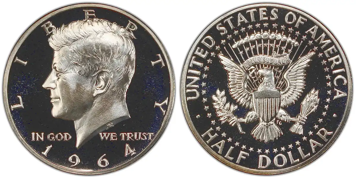 1964-Proof-Kennedy-Half---Accented-Hair?