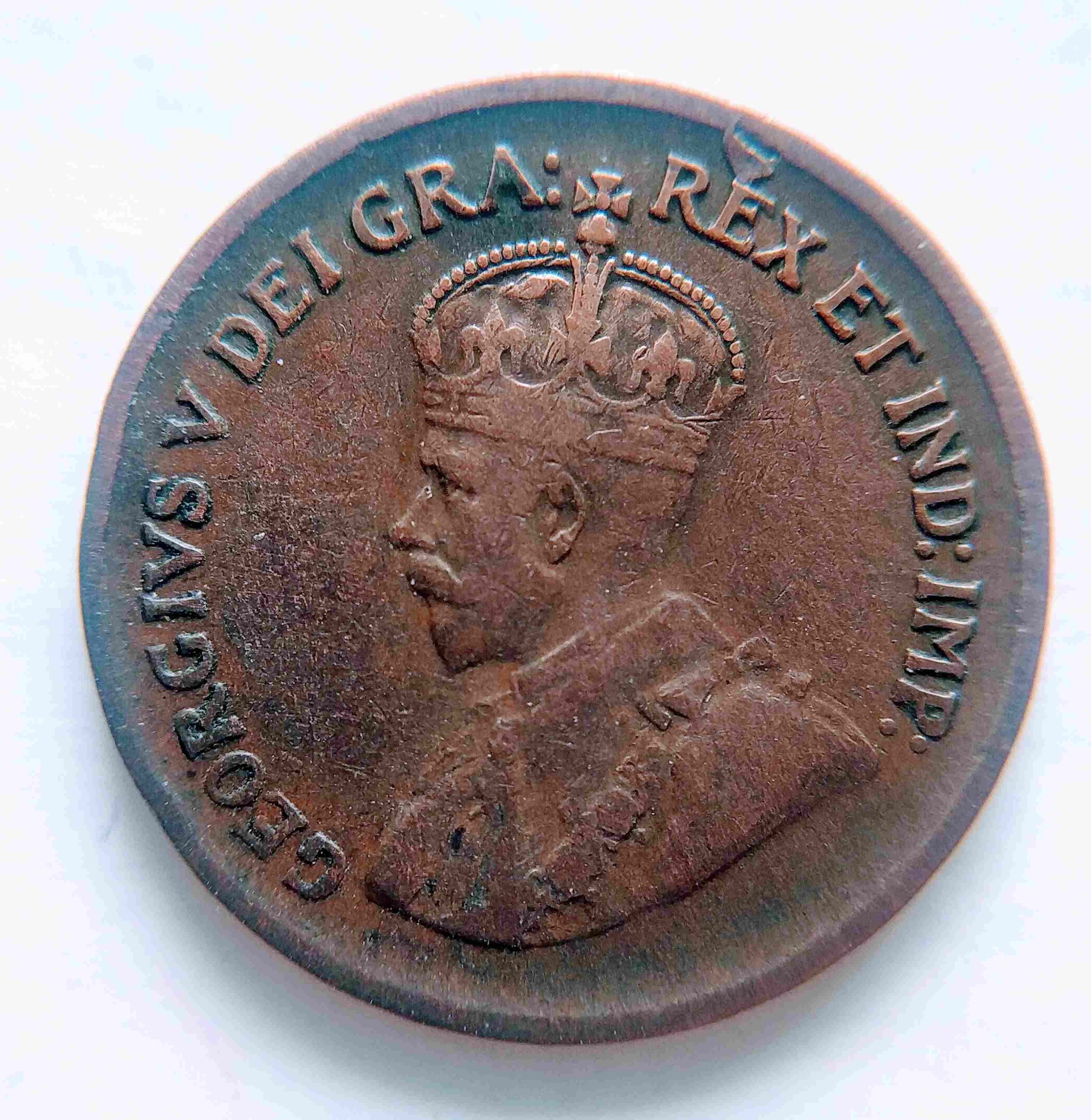 1931-King-George-V--Canada-Cent-Observe-Rim-Die-Chip-Error