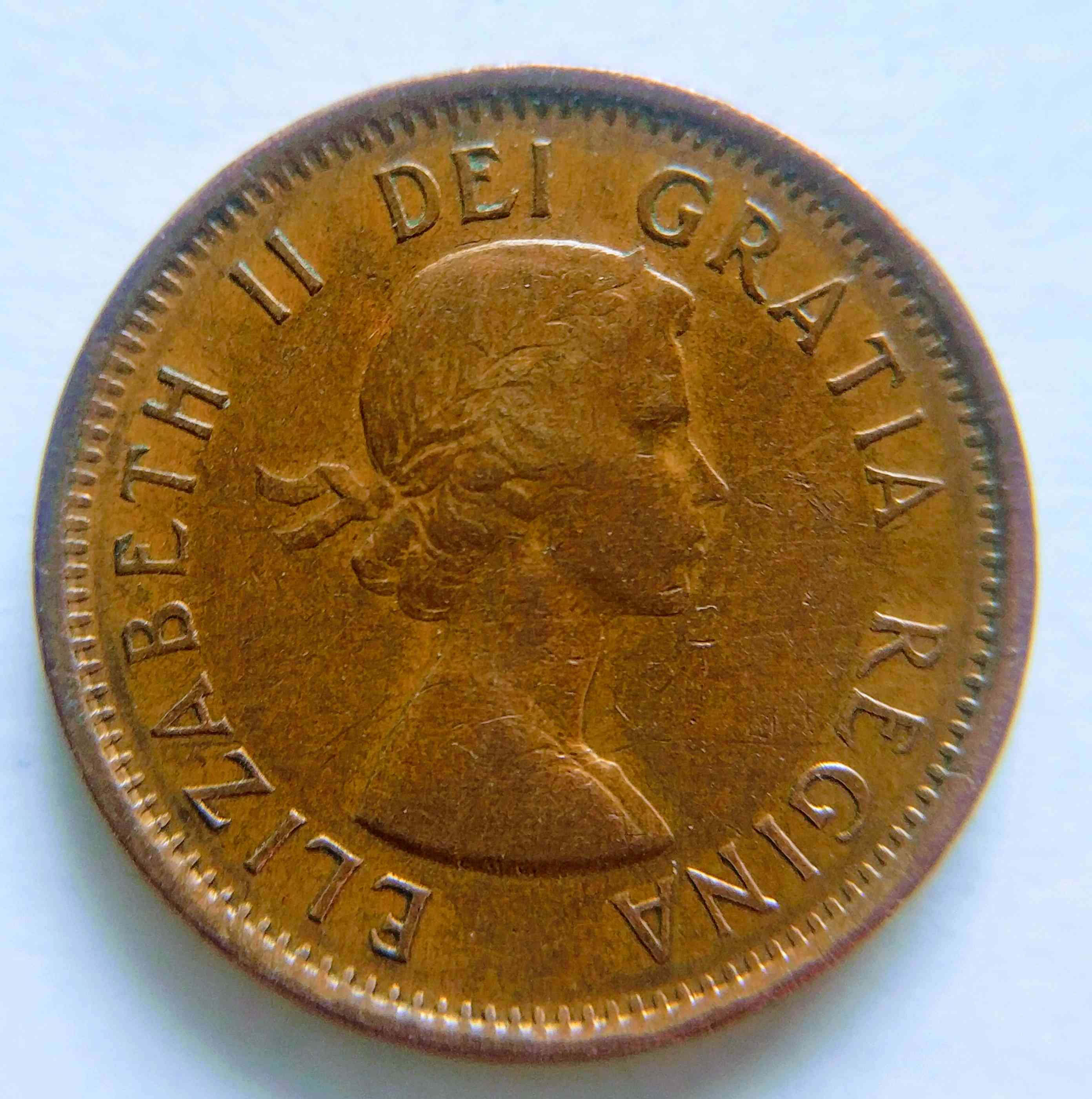 1956-Queen-Elizabeth-II--Cent-Shoulder-Fold-Variety