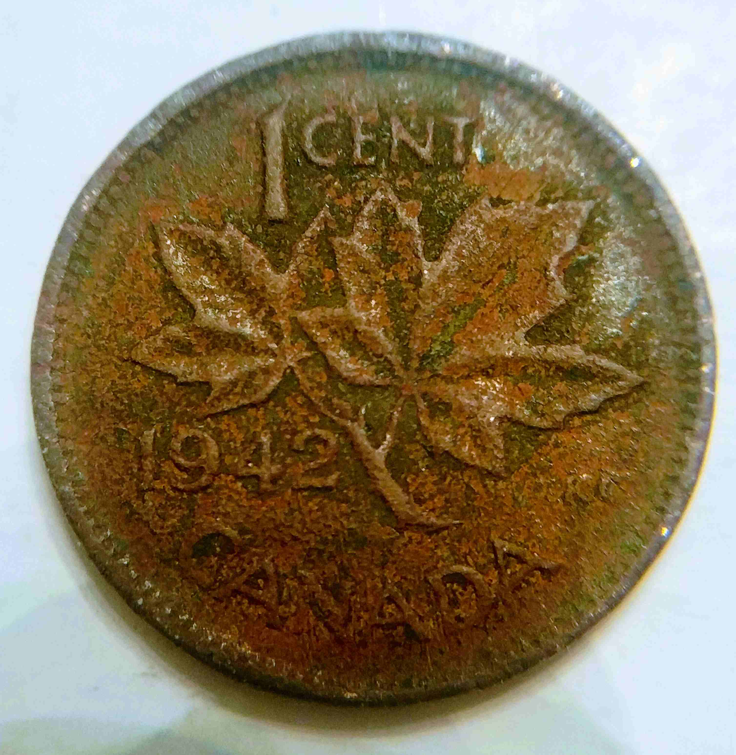 What-Happened-To-That-Weight-Only-3.01g,-1942-Bronze-Rusty-Marks-Penny