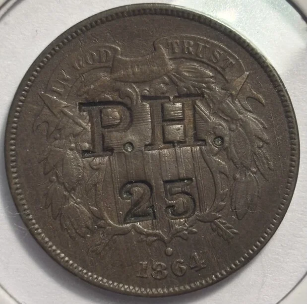 P.h.-25-Counterstamped-On-1864-2-Cent-Piece