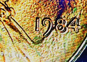 1984-Lincoln-Cent.die-Crack,-Break-Or-Deterioration