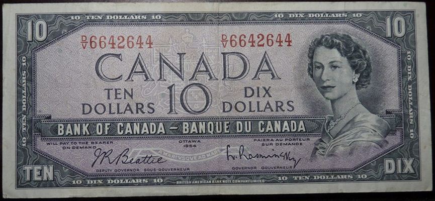 1954-$10-Fancy-Serial-Number?